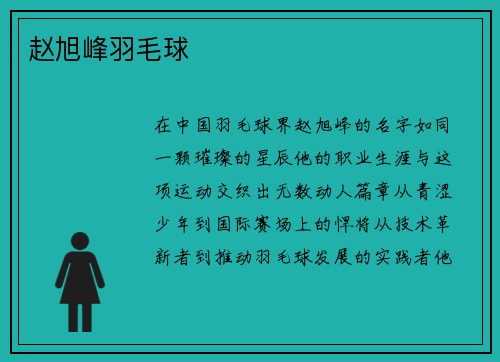 赵旭峰羽毛球